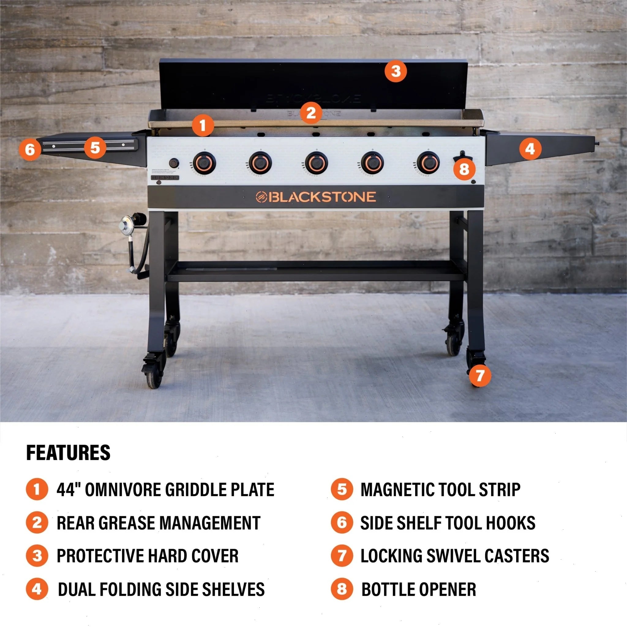 44" Griddle with Hard Cover